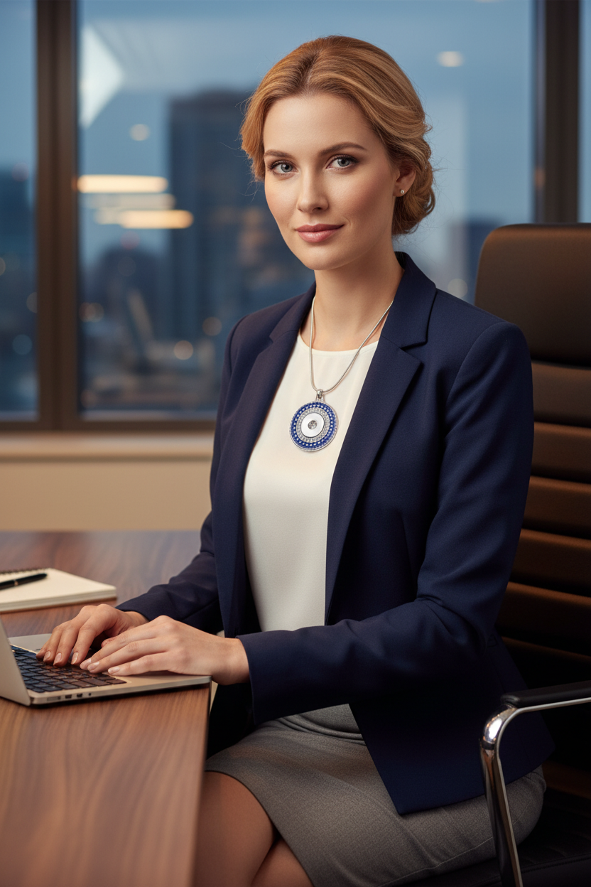 Statement Blue Bling Necklace