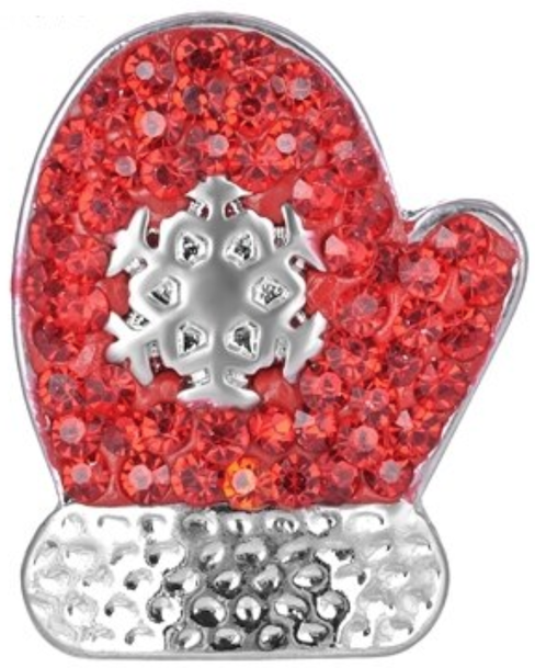 Statement Crystal Mitten Snap