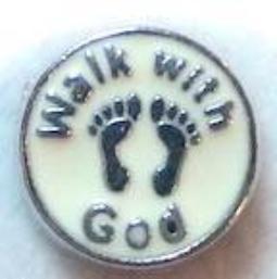 Walk With God Locket Charm