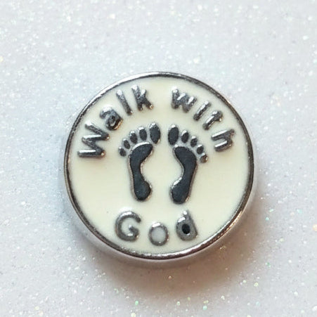 Walk With God Locket Charm
