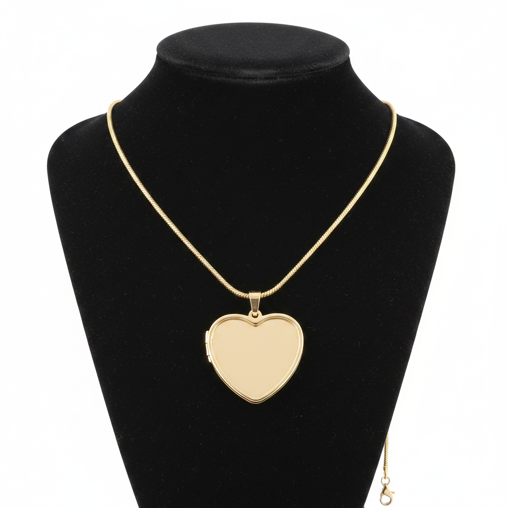 Custom Picture Heart Necklace