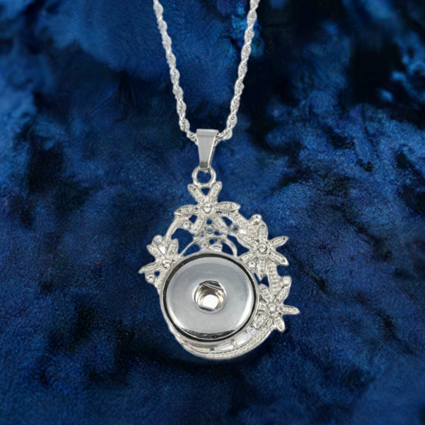 Statement Stainless Steel Flowers Necklace