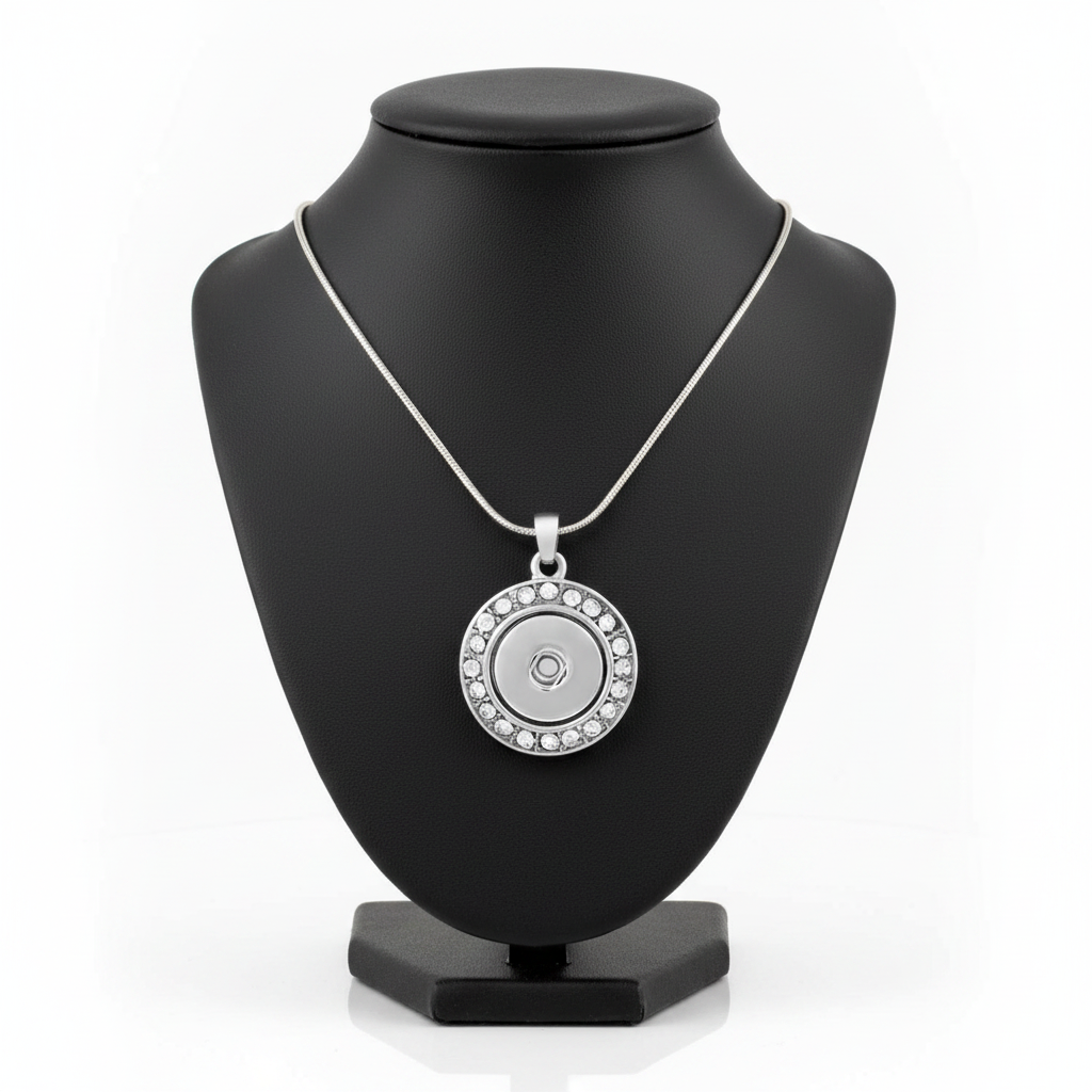Petite Silver Tone Crystal Necklace
