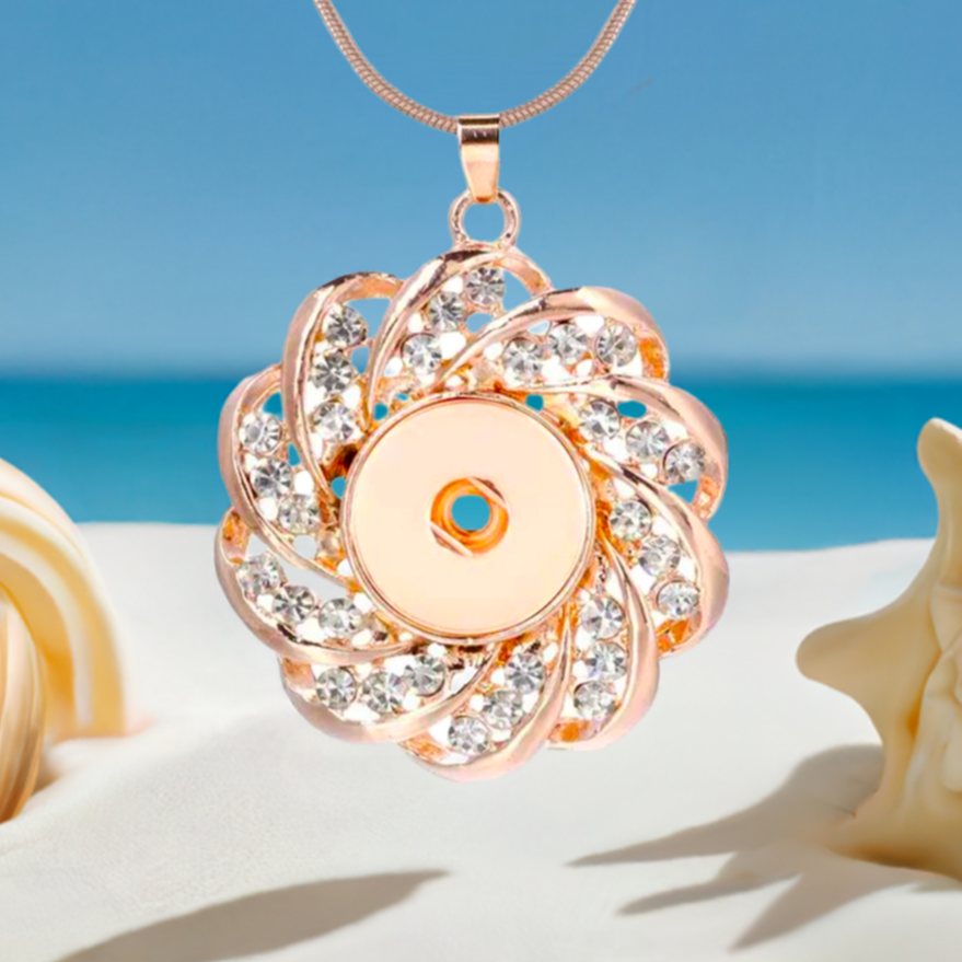 Statement Crystal Swirl Necklace