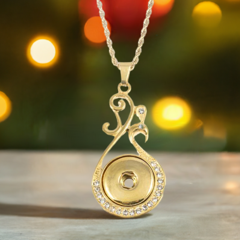 Statement Stainless Steel Swirl Necklace