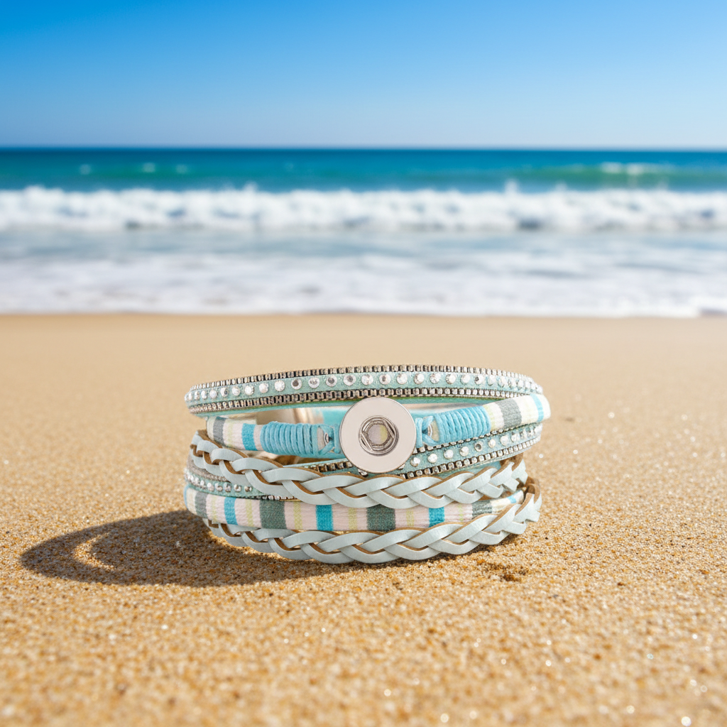 Petite Blue Multi-Wrap Bracelet