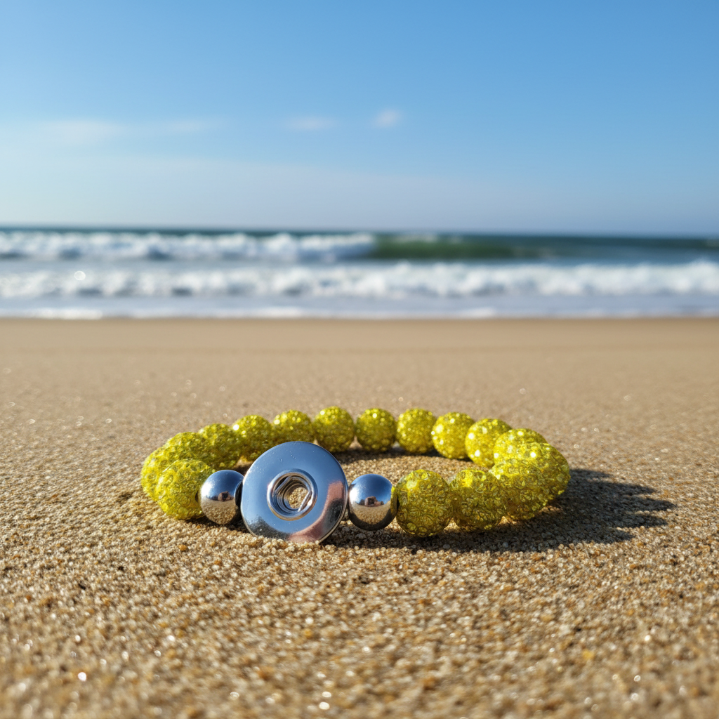 Statement Crystal Ball Stretch Bracelet
