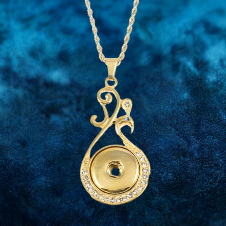 Statement Stainless Steel Swirl Necklace
