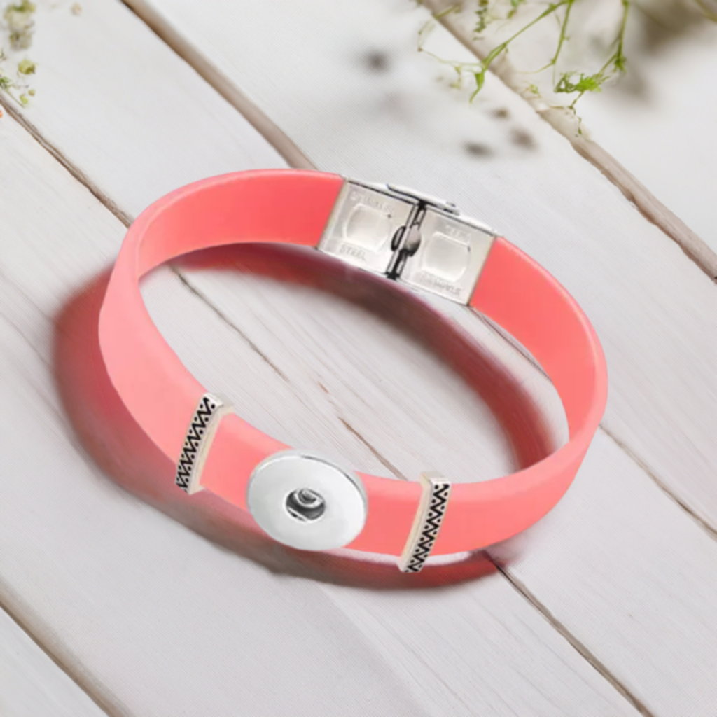 Petite Light Pink Silicone Adjustable Bracelet