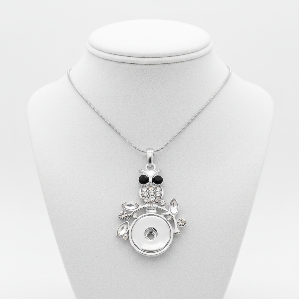 Statement Crystal Owl Necklace