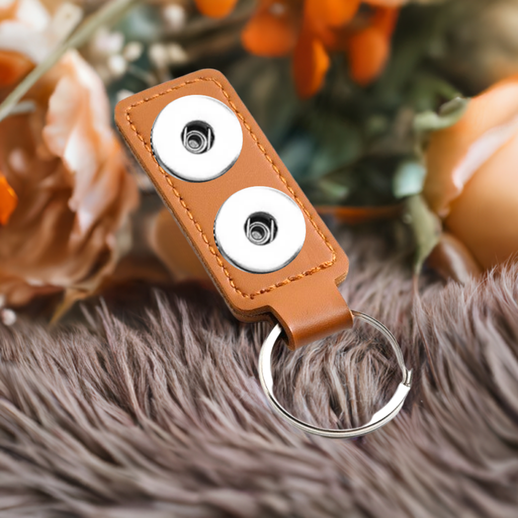 Statement 2 Snap Keychain: Brown