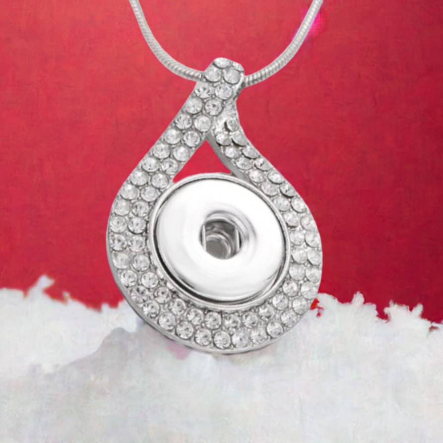 Statement Shimming Crystals Swirl Necklace