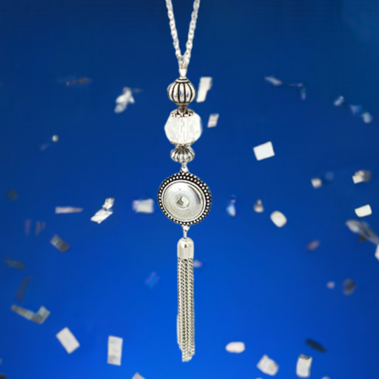 Statement Crystal Tassel Necklace