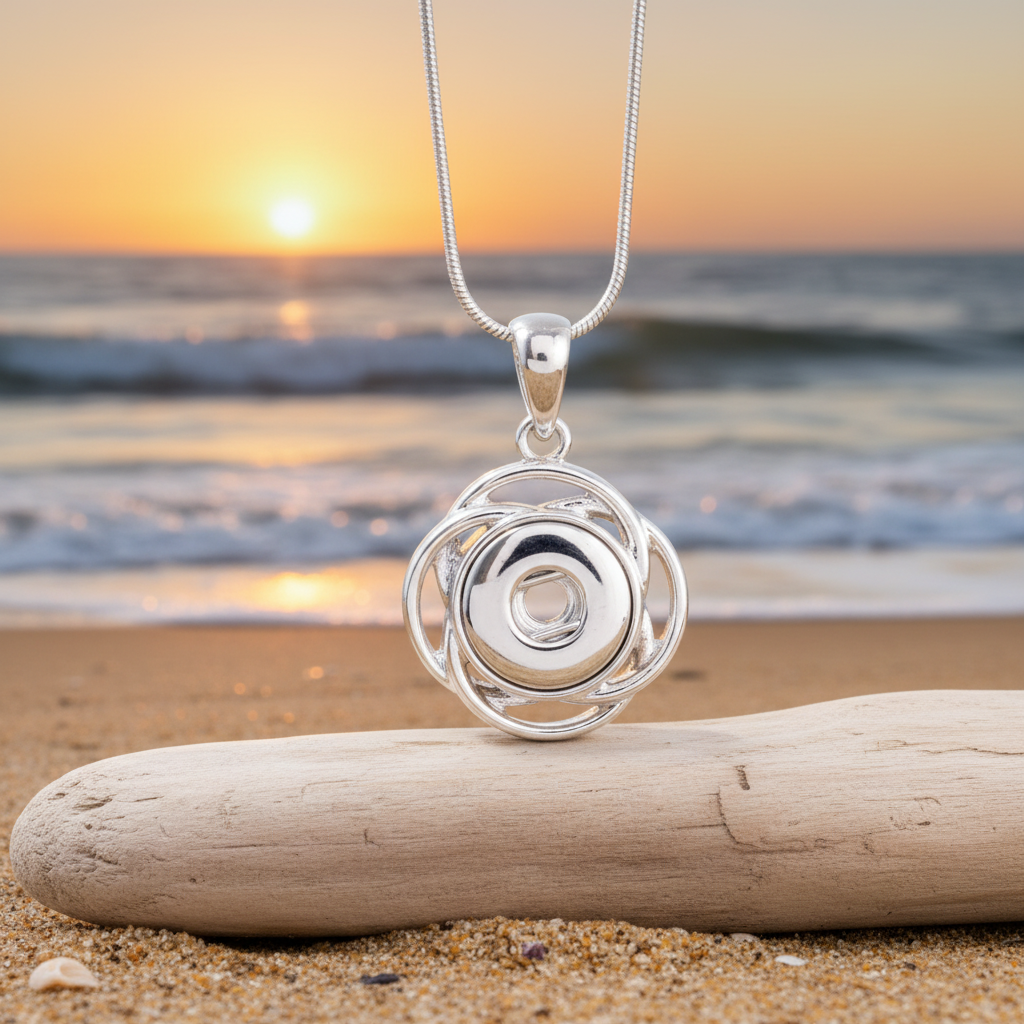Petite Silver Tone Swirl Necklace