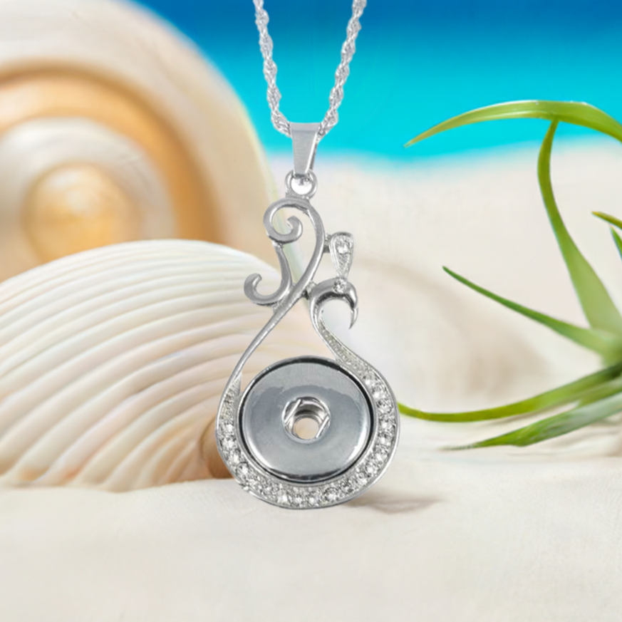 Statement Stainless Steel Swirl Necklace