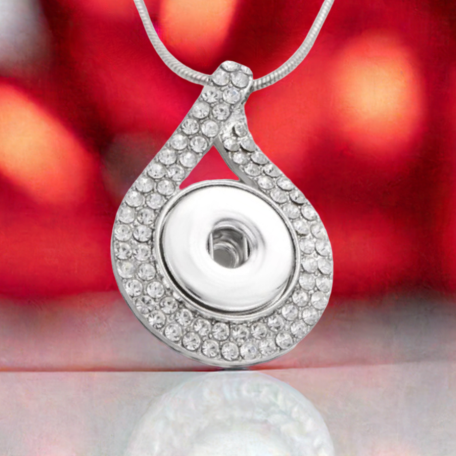 Statement Shimming Crystals Swirl Necklace