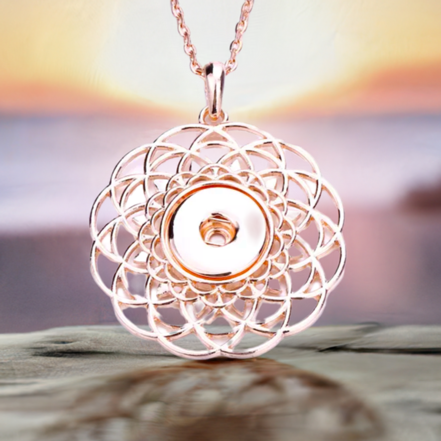 Statement Rose Gold Swirls Necklace