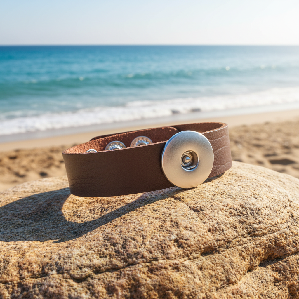 Statement Brown Leather Bracelet