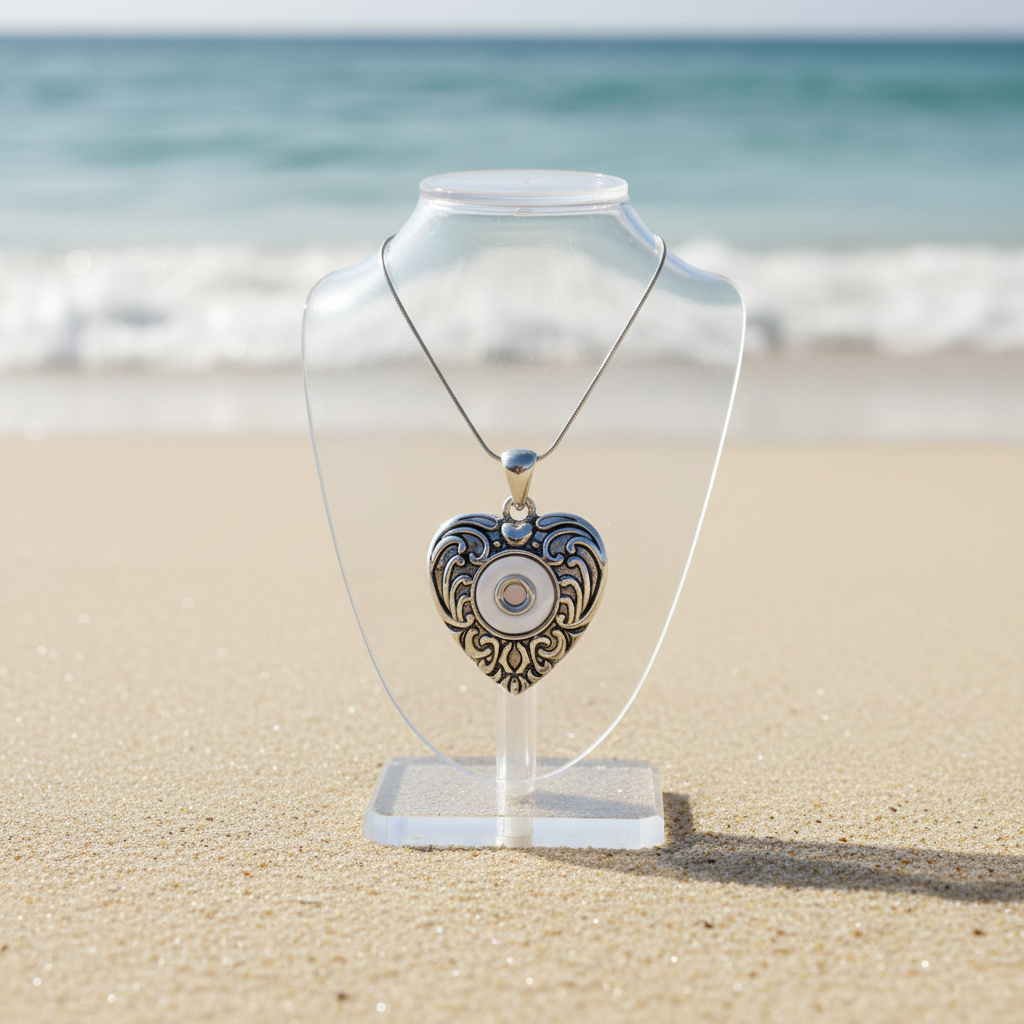 Petite Swirled Heart Necklace