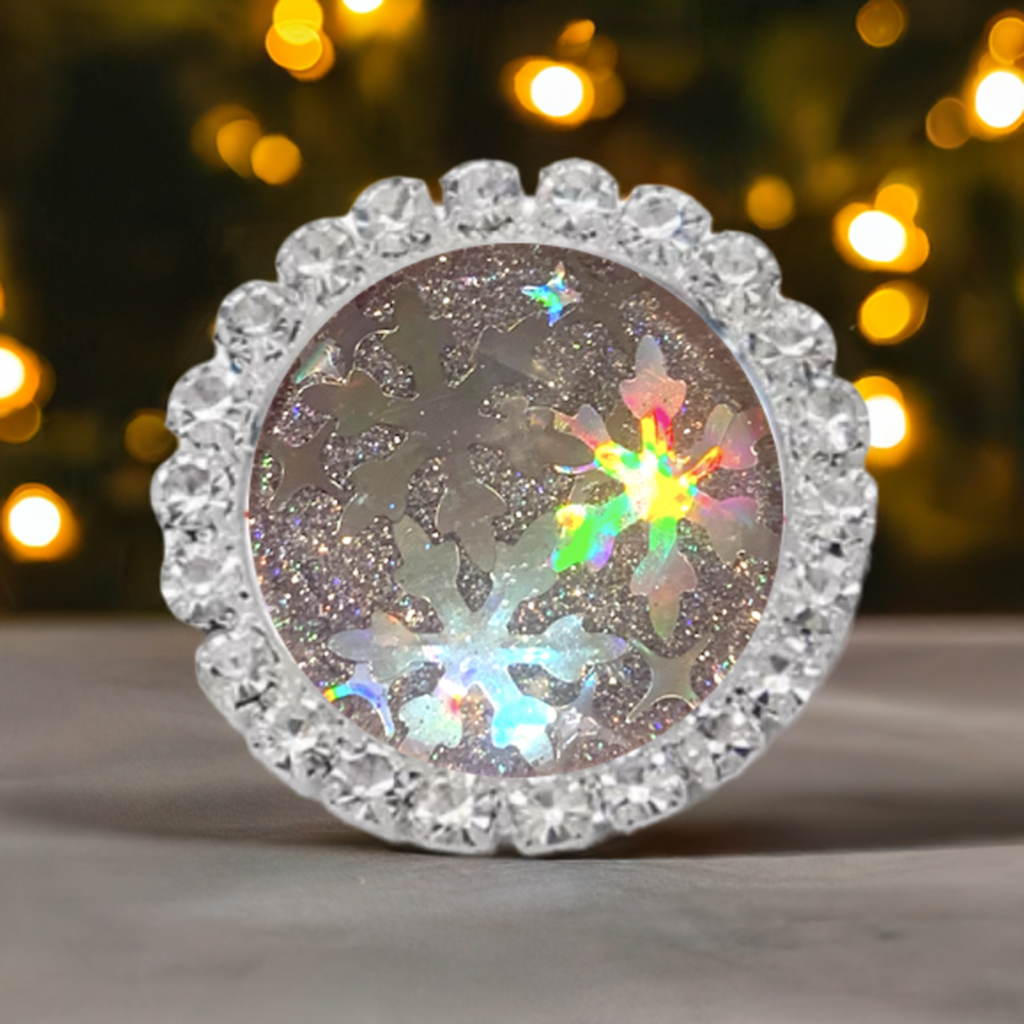 Statement Let It Snow Holographic Bling Glitter Snap
