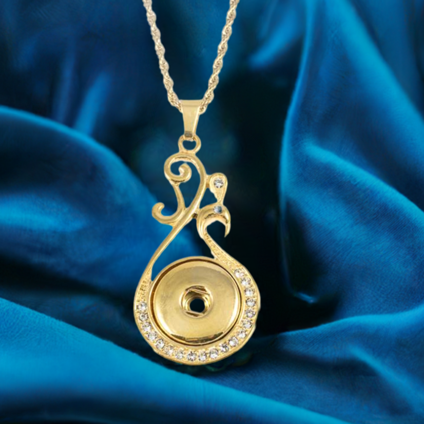 Statement Stainless Steel Swirl Necklace