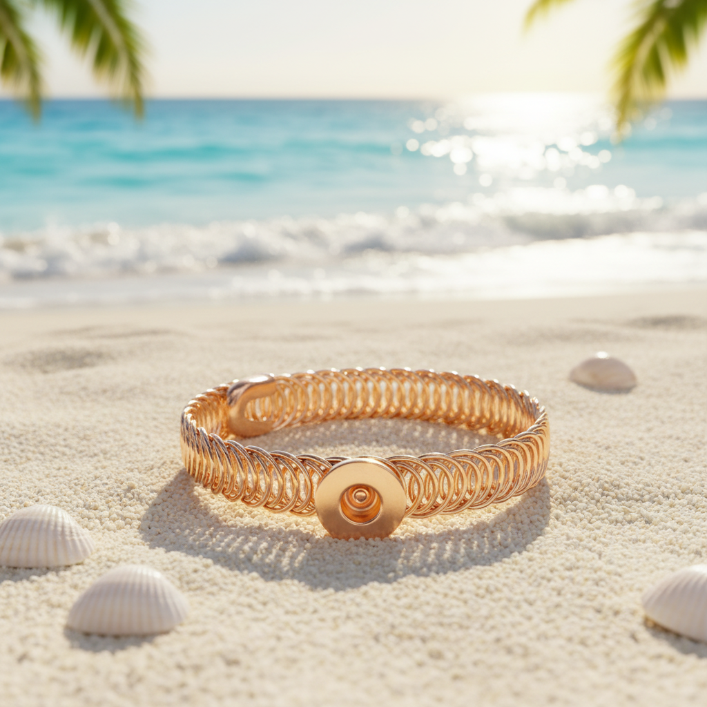 Petite Expandable Rose Gold Tone Coil Bracelet