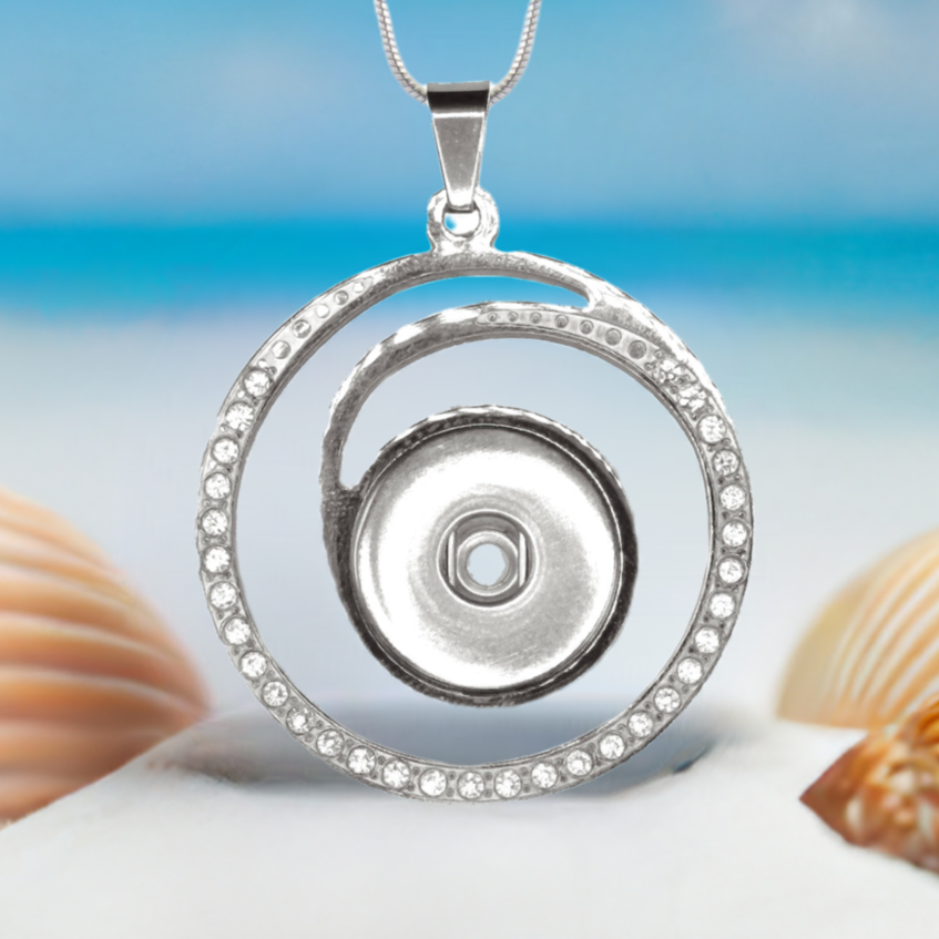 Statement Crystal Wave Necklace