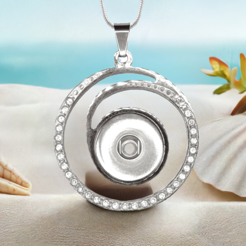Statement Crystal Wave Necklace