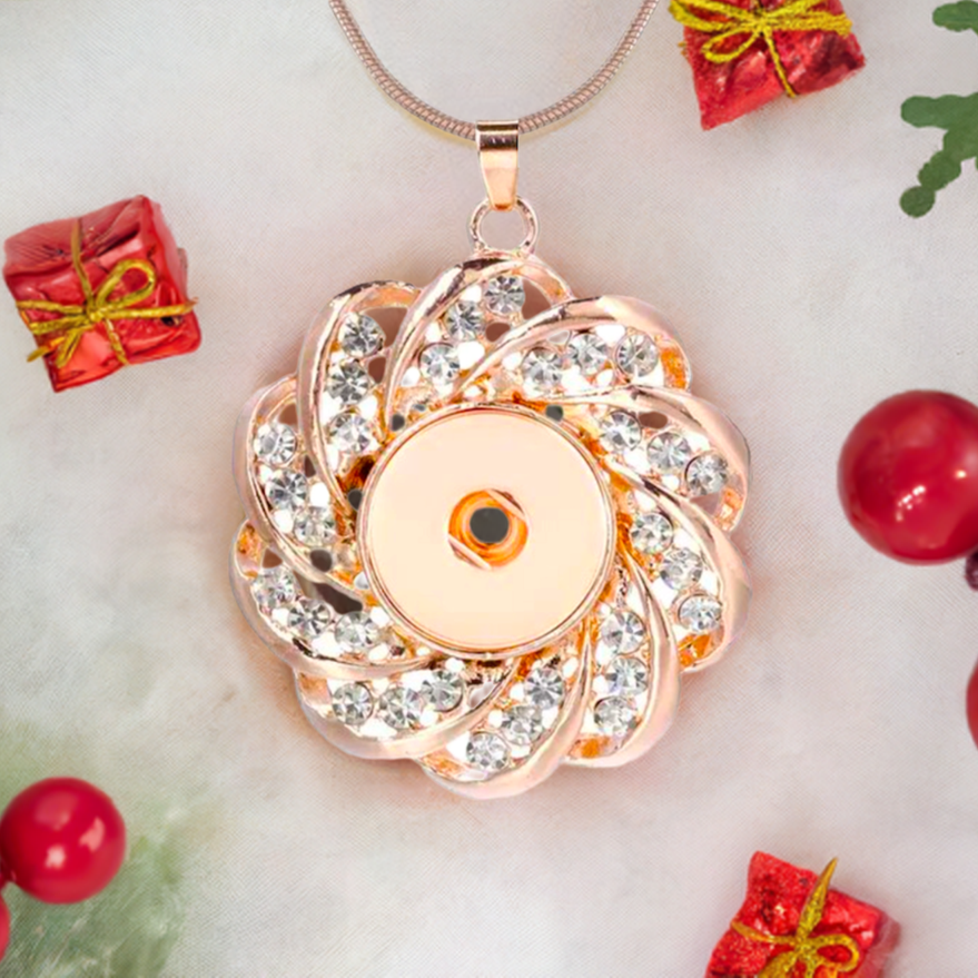 Statement Crystal Swirl Necklace