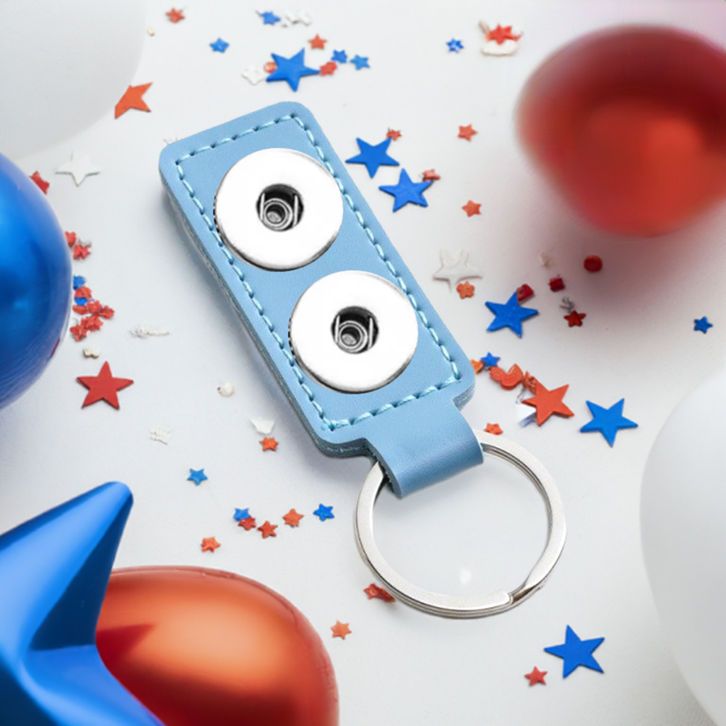 Statement 2 Snap Keychain: Blue