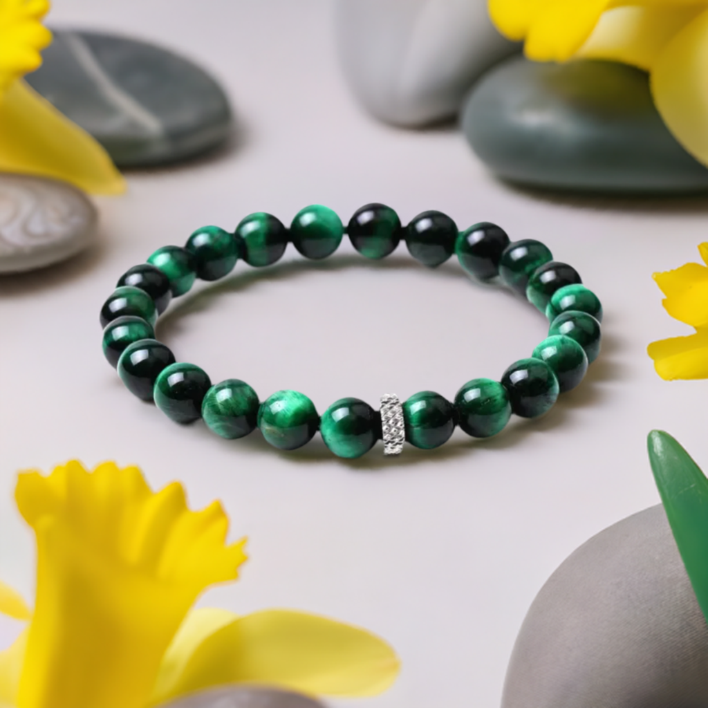 Green Tiger Eye Stretch Bracelet