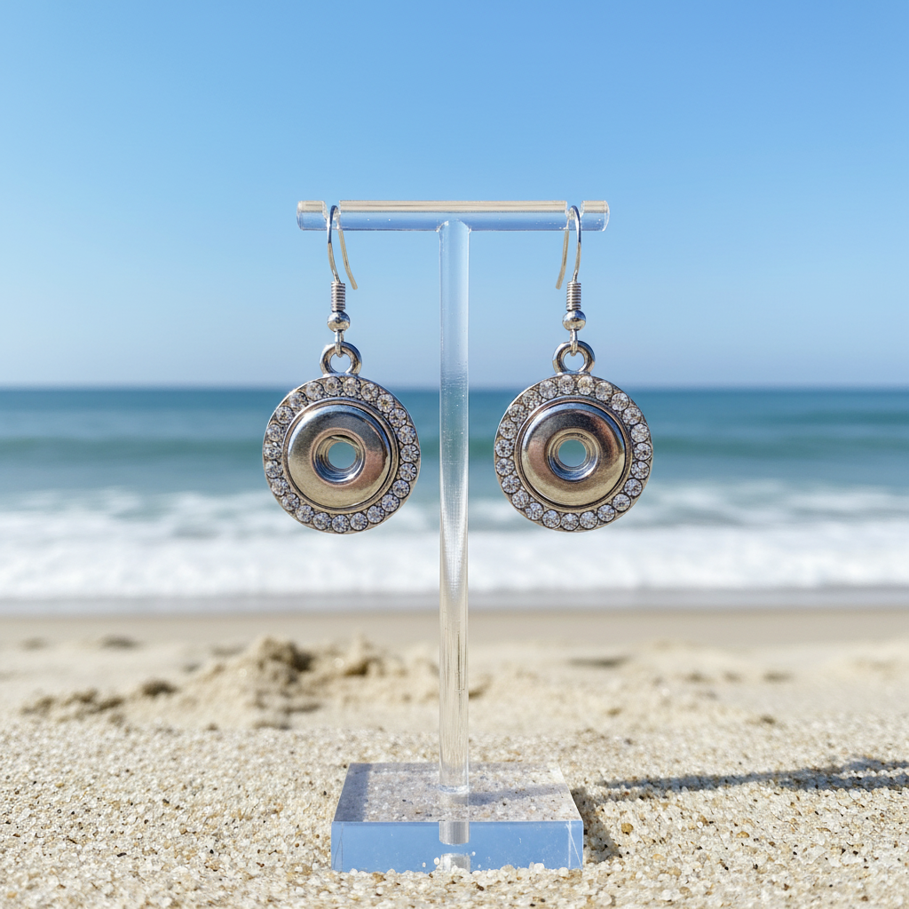 Petite Crystal Circle Earrings