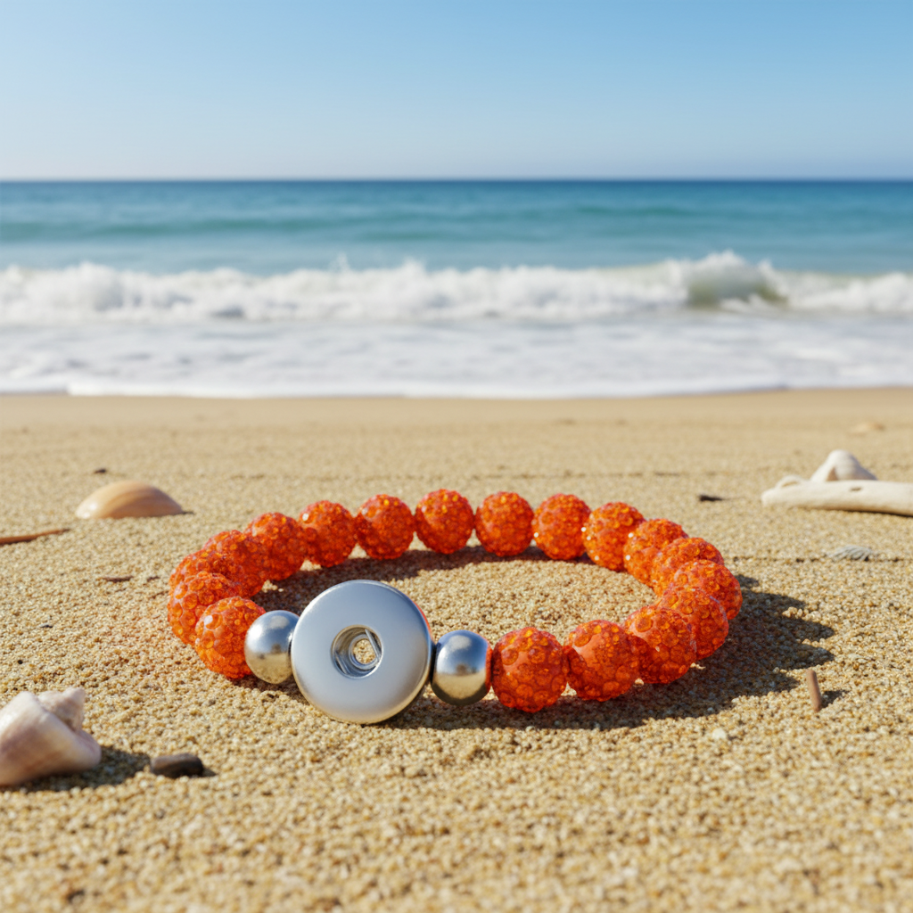 Statement Crystal Ball Stretch Bracelet