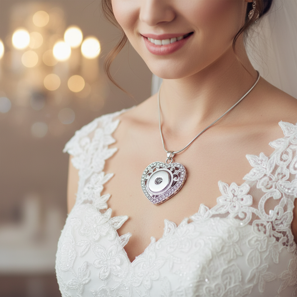Statement Crystal Embellished Vintage Heart Necklace