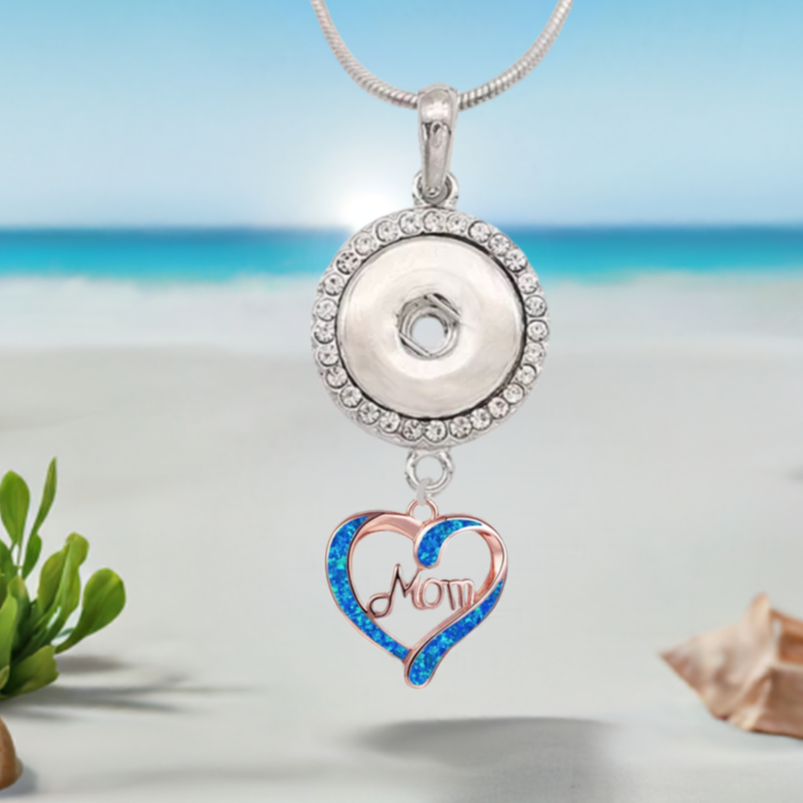 Statement Dangle Love Mom Necklace