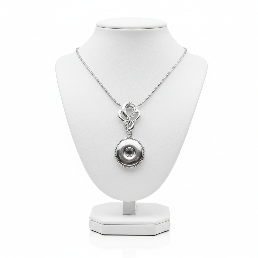 Statement Shimming Crystals Swirl Necklace