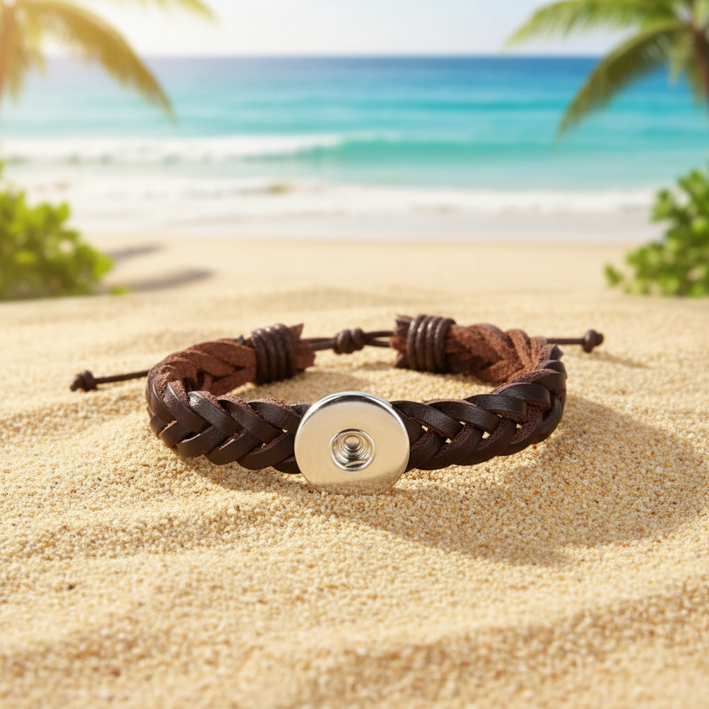 Statement Brown Twist Braid Leather Bracelet