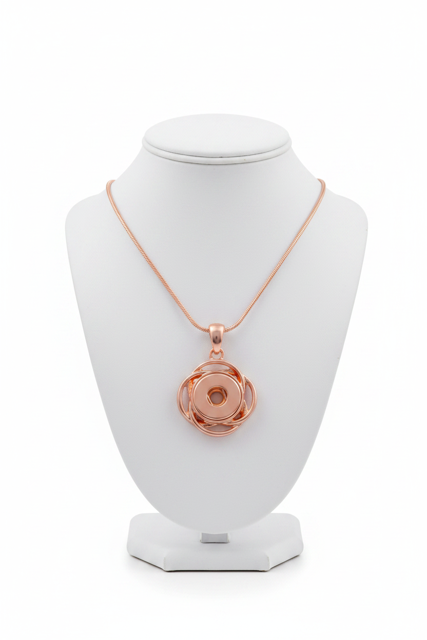Petite Rose Gold Tone Swirl Necklace