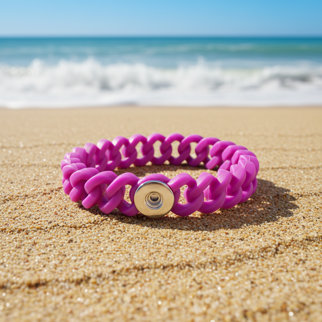 Petite Purple Silicone Stretch Bracelet