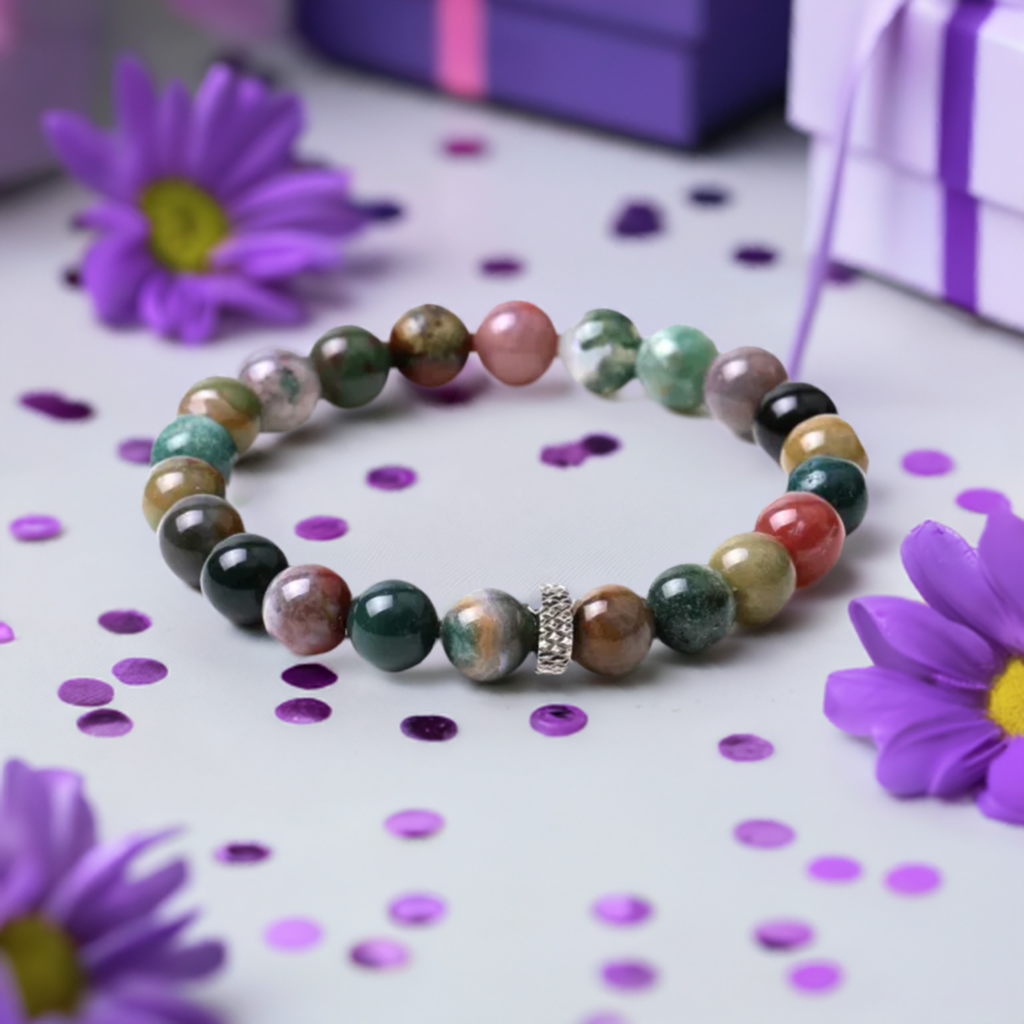 India Agate Stretch Bracelet