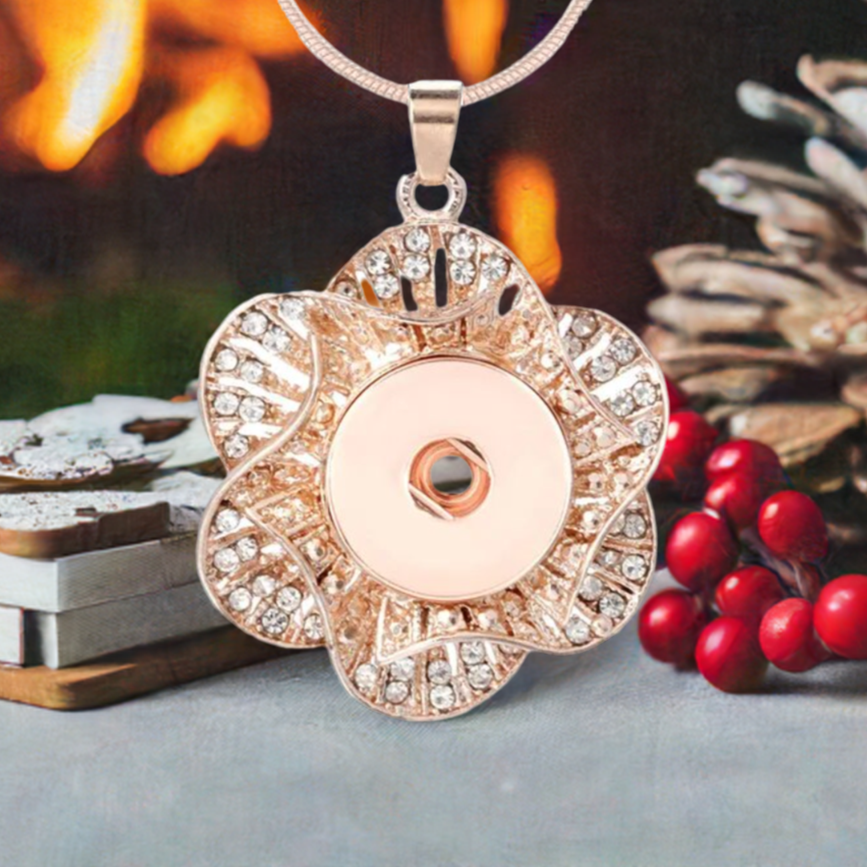 Statement Rose Gold Bling Crystal Necklace