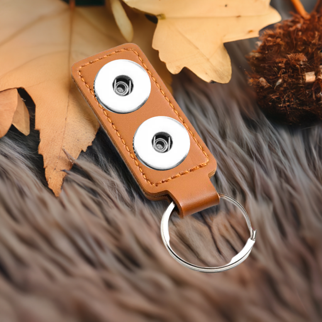 Statement 2 Snap Keychain: Brown