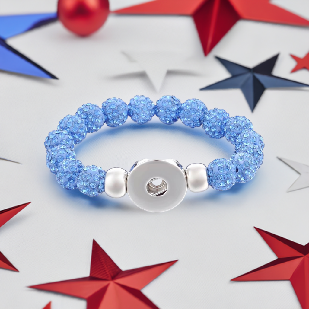 Statement Crystal Ball Stretch Bracelet