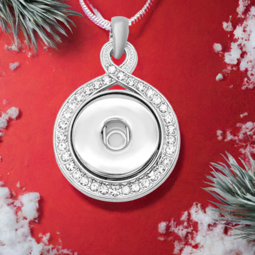 Statement Silver Tone Elegant Swirl Dangle Necklace