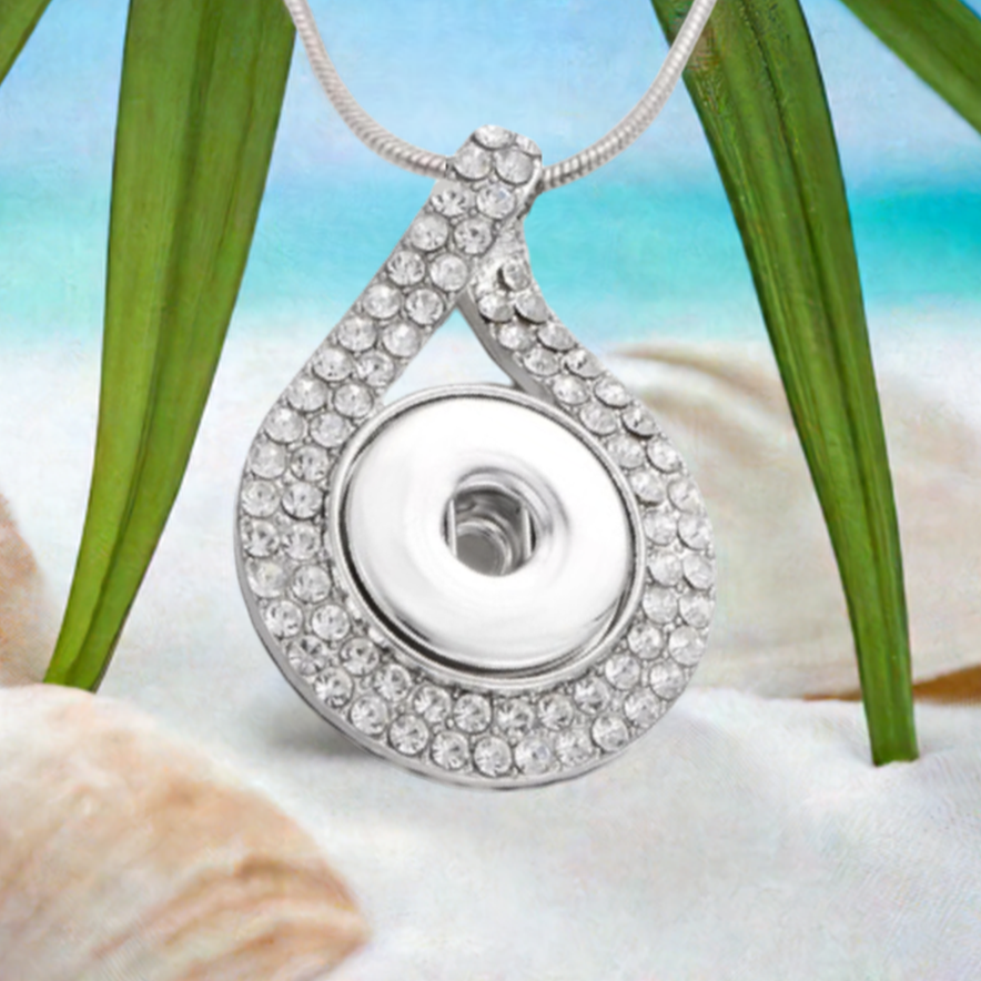 Statement Shimming Crystals Swirl Necklace