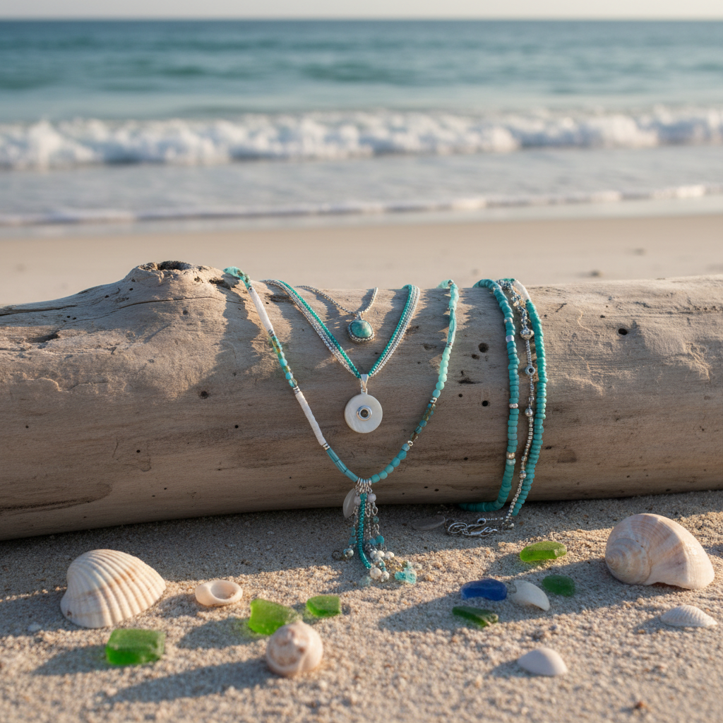 Statement BoHo Necklace: Teal