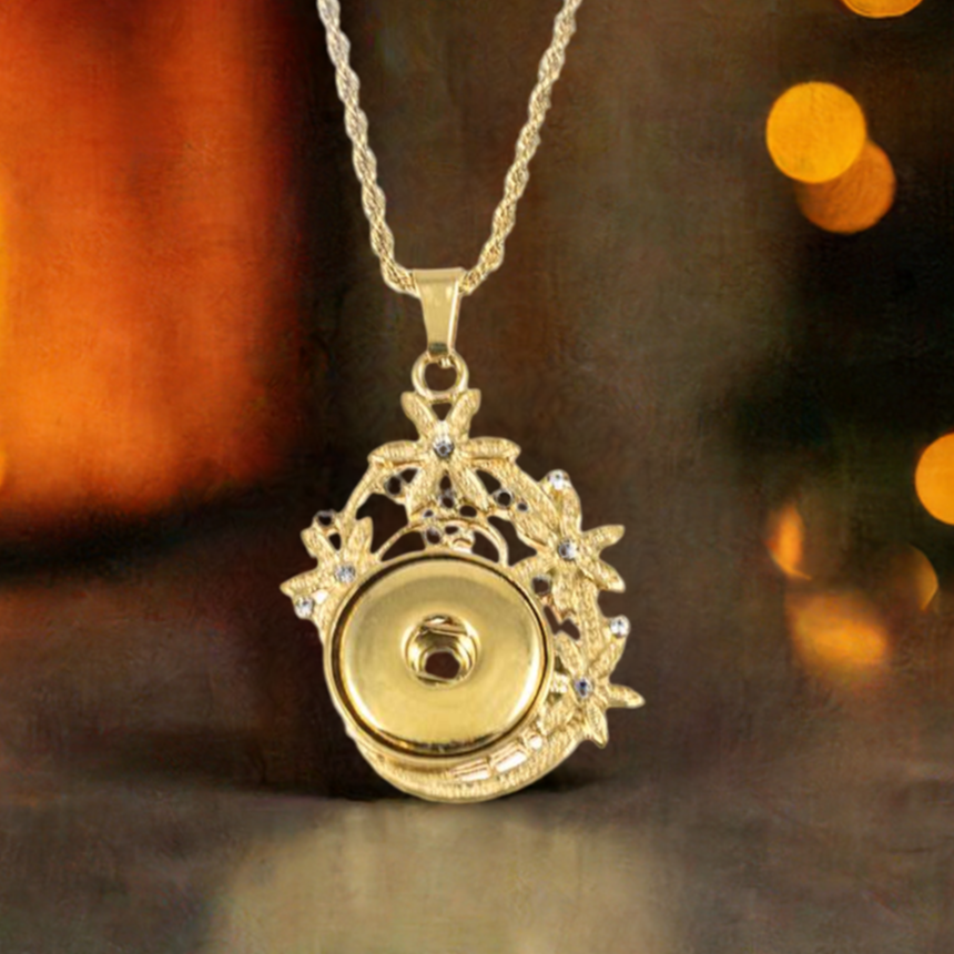 Statement Stainless Steel Flowers Necklace