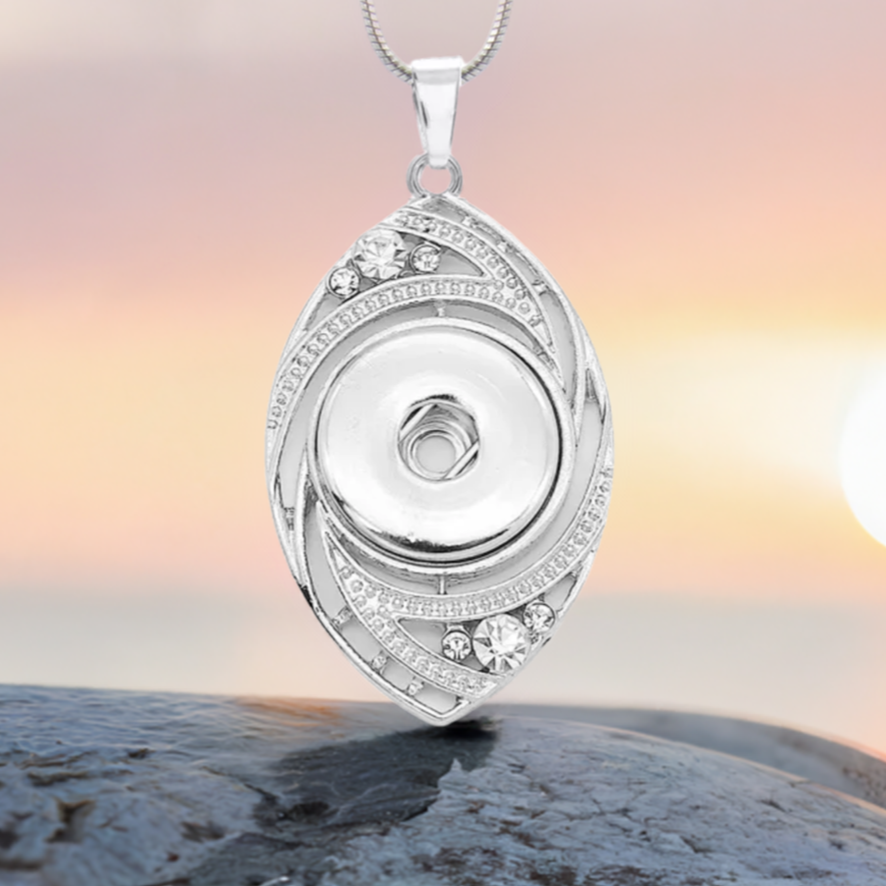 Statement Crystal Swirl Necklace