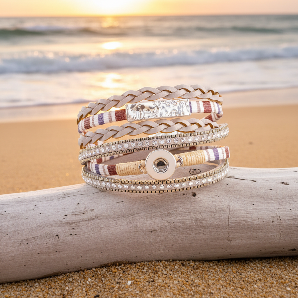 Petite Tan Multi-Wrap Bracelet
