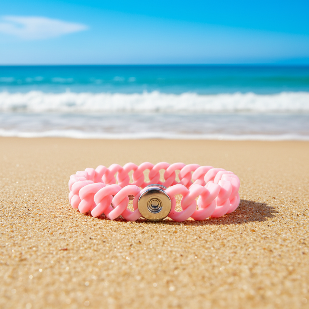 Petite Pink Silicone Stretch Bracelet